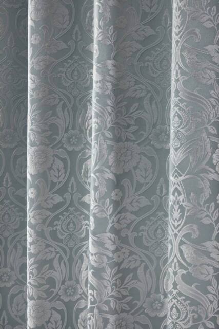 New Edge Blinds Harrow Lined Eyelet Jacquard Curtains in Duck Egg Blue - Size: 168 cm width x 137 cm drop - image 1