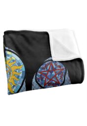 Warner Brothers Supernatural Stained Glass Silky Touch Super Soft Throw Blanket in White - thumbnail 3