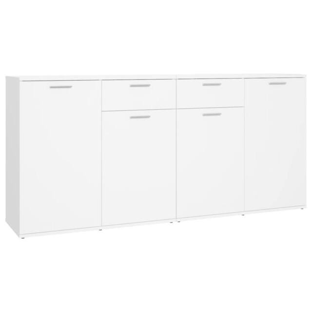 Berkfield Home Sideboard White 160x36x75 cm Engineered Wood - Size: 160 x 36 x 75 cm - image 1