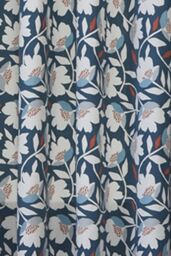 Fusion 'Luna' 100% Cotton Pair of Eyelet Curtains in Teal - Size: 168 cm width x 183 cm drop - thumbnail 3