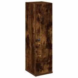 Berkfield Home Bathroom Cabinet with Roll Holder Smoked Oak 20.5x22x72 cm in Brown - thumbnail 2