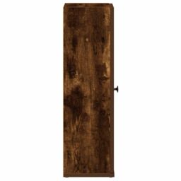 Berkfield Home Bathroom Cabinet with Roll Holder Smoked Oak 20.5x22x72 cm in Brown - thumbnail 6