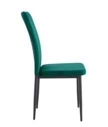 MCC Direct Set of 2 Velvet Dining Chairs Padded Upholstered Accent Chair Elle in Green - thumbnail 5