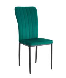 MCC Direct Set of 2 Velvet Dining Chairs Padded Upholstered Accent Chair Elle in Green - thumbnail 4