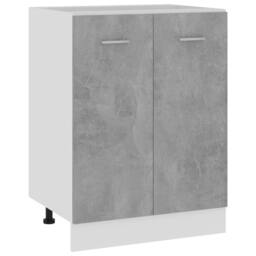 Berkfield Home Durable Bottom Cabinet Concrete Grey 60x46x81.5 cm Engineered Wood - thumbnail 2