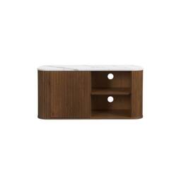 Birlea Kagu Small TV Unit Fluted Ribbed Walnut & Marble effect - thumbnail 9