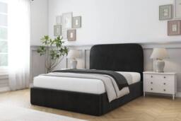 "Sloomy Belvoir Plush Bed Frame With 45"" Upholstered Headboard in Cream - Size: Super King" - thumbnail 2