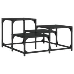 Berkfield Home Durable Coffee Table Black 68x68x40 cm Engineered Wood - Size: 68 x 68 x 40 cm - thumbnail 6