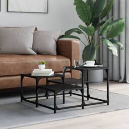 Berkfield Home Durable Coffee Table Black 68x68x40 cm Engineered Wood - Size: 68 x 68 x 40 cm - thumbnail 1