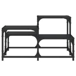 Berkfield Home Durable Coffee Table Black 68x68x40 cm Engineered Wood - Size: 68 x 68 x 40 cm - thumbnail 5