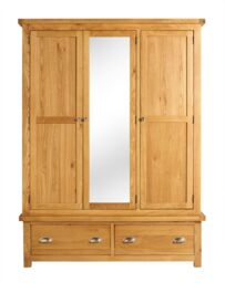 Birlea Woburn 3 Door 2 Drawer Wardrobe Oak in Light Oak - thumbnail 5