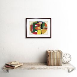 "Artery8 Wall Art Print Valmier Paysage Framed in Brown - Size: W7"" x H9""" - thumbnail 2