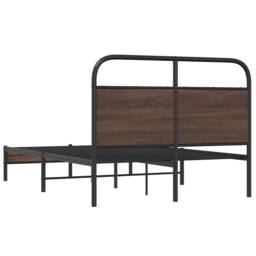 Berkfield Home Bed Frame Frame 120x190 cm Small Double Brown Oak Wood - thumbnail 7