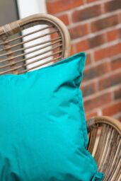 Snug City Waterproof Outdoor Garden Cushion Covers Patio Cushion Cover Cases Square Pack Of 4 in Teal - Size: 60 cm x 60 cm - thumbnail 3