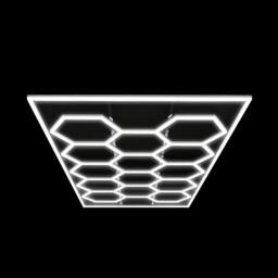 ENER-J 255W Car Showroom Lights with 14 Hexagon design with frame RGBIC with Remote in White - thumbnail 2
