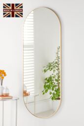 Yearn Mirrors Large Full Length Gold Curved Mirror 150x60cm - Size: 150x60 cm