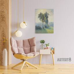 "Artery8 Sunset Landscape at Saint Charles Pissarro Canvas Wall Art - Size: W18"" x H24""" - thumbnail 3