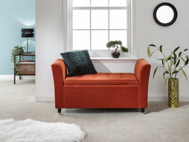 GFW Genoa Velvet Window Seat in Orange - image 1