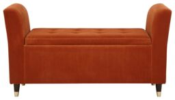 GFW Genoa Velvet Window Seat in Orange - thumbnail 4