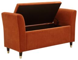 GFW Genoa Velvet Window Seat in Orange - thumbnail 3