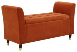 GFW Genoa Velvet Window Seat in Orange - thumbnail 2