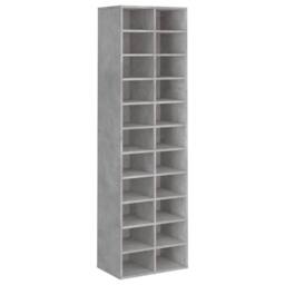 Berkfield Home Shoe Cabinet Concrete Grey 54x34x183 cm Engineered Wood - Size: 54 x 34 x 183 cm - thumbnail 3