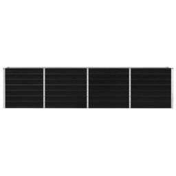 Berkfield Home Raised Garden Bed 320x40x77 cm Galvanised Steel Anthracite in Black - Size: 320 x 40 x 77 cm - thumbnail 3