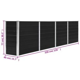 Berkfield Home Raised Garden Bed 320x40x77 cm Galvanised Steel Anthracite in Black - Size: 320 x 40 x 77 cm - thumbnail 6