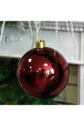 KDMD Burgundy Shiny Shatterproof Bauble x1 25cm - thumbnail 6