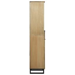 Berkfield Home Bathroom Cabinet 38x33.5x160 cm in Solid Mango Wood in Beige - thumbnail 4