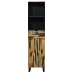 Berkfield Home Bathroom Cabinet 38x33.5x160 cm in Solid Mango Wood in Beige - thumbnail 3