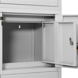 Berkfield Home Office Cabinet Light Grey 90x40x180 cm Steel - Size: 90 x 40 x 180 cm - thumbnail 6