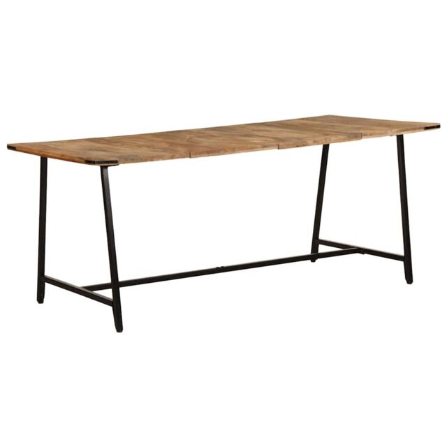 Berkfield Home Dining Table 180x90x75 cm Solid Wood Mango in Brown - Size: 180 x 90 x 75 cm - image 1