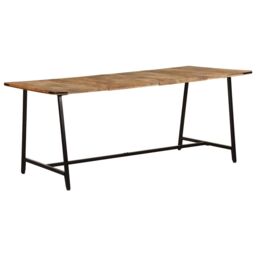Berkfield Home Dining Table 180x90x75 cm Solid Wood Mango in Brown - Size: 180 x 90 x 75 cm - thumbnail 1