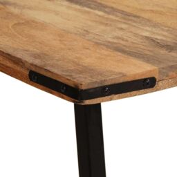 Berkfield Home Dining Table 180x90x75 cm Solid Wood Mango in Brown - Size: 180 x 90 x 75 cm - thumbnail 5