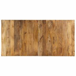 Berkfield Home Dining Table 180x90x75 cm Solid Wood Mango in Brown - Size: 180 x 90 x 75 cm - thumbnail 4