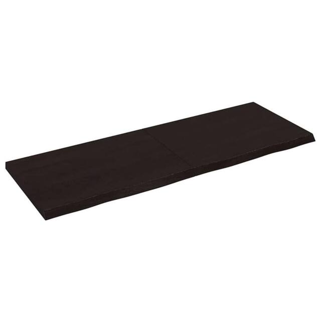 Berkfield Home Table Top Dark Grey 140x50x(2-4) cm Treated Solid Wood Oak - image 1