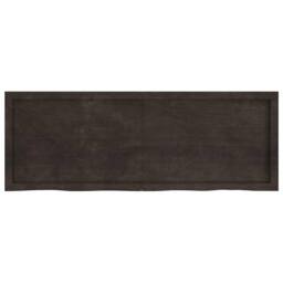 Berkfield Home Table Top Dark Grey 140x50x(2-4) cm Treated Solid Wood Oak - thumbnail 3