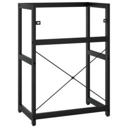 Berkfield Home Durable Bathroom Washbasin Frame Black 59x38x83 cm Iron - Size: 59 x 38 x 83 cm - thumbnail 5