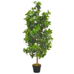 Berkfield Home Artificial Plant Laurel Tree with Pot Green 120 cm - thumbnail 1