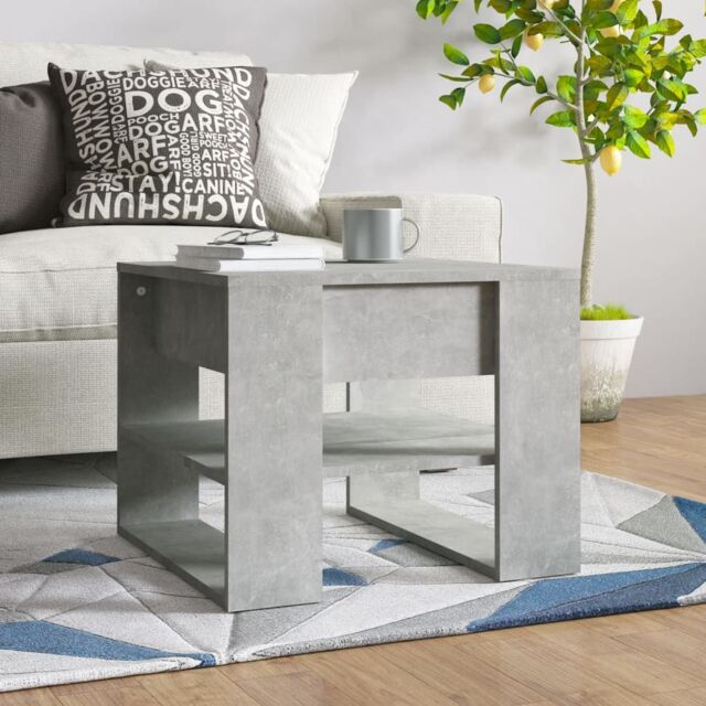Berkfield Home Coffee Table Concrete Grey 55.5x55x45 cm Engineered Wood - image 1