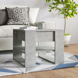 Berkfield Home Coffee Table Concrete Grey 55.5x55x45 cm Engineered Wood - thumbnail 1