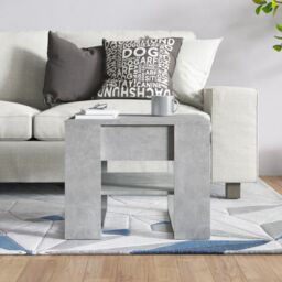 Berkfield Home Coffee Table Concrete Grey 55.5x55x45 cm Engineered Wood - thumbnail 5