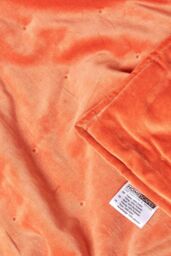 Homescapes Velvet Quilted Throw 100% Cotton, Soft & Luxurious Blanket in Burnt Orange - Size: 150 cm x 200 cm - thumbnail 6