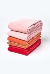 Homescapes Velvet Quilted Throw 100% Cotton, Soft & Luxurious Blanket in Burnt Orange - Size: 150 cm x 200 cm - thumbnail 5