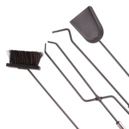 Hammer and Tongs 5pc Petworth Fireside Companion Set Silver - thumbnail 6