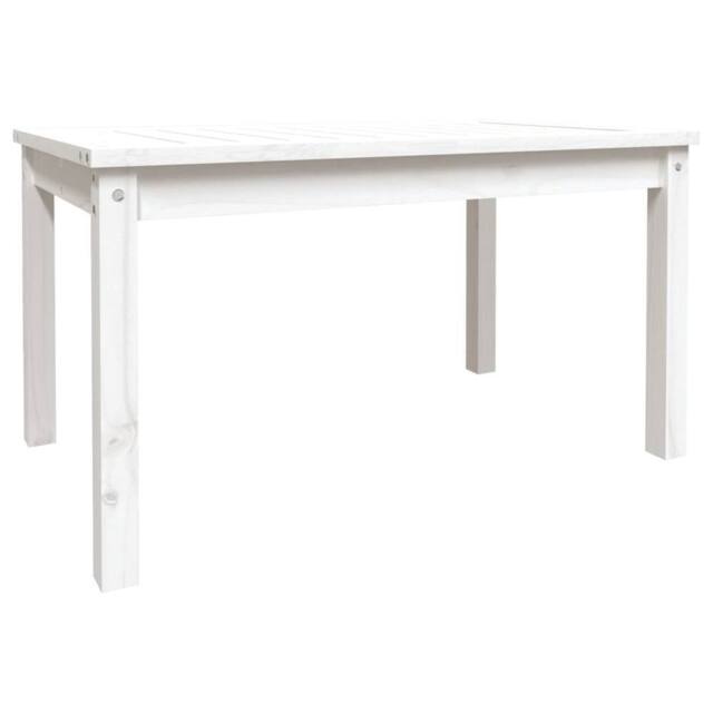 Berkfield Home Garden Table White 82.5x50.5x45 cm Solid Wood Pine - image 1