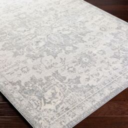 Livabliss Monaco-Vintage Grey Ivory Cream Traditional Boho Living Dining Bedroom Rug in Mid Grey - Size: 160 cm diameter - thumbnail 6