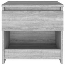 Berkfield Home Bedside Cabinet Grey Sonoma 40x30x39 cm Engineered Wood - Size: 40 x 30 x 39 cm - thumbnail 4