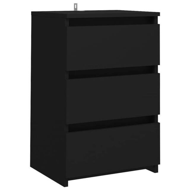 Berkfield Home Bed Cabinet Black 40x35x62.5 cm Engineered Wood - image 1